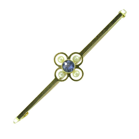 Pearl & Sapphire Stock Pin