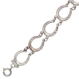 silver horse shoe bracelet