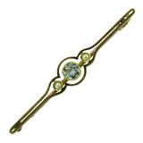 Aquamarine & Pearl Stock Pin