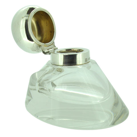 Silver & Glass Horse Hoof Inkwell