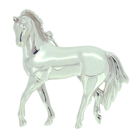 Silver Horse Brooch