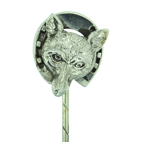 Fox Head & Horse Shoe Stick Pin
