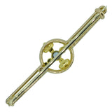 Sapphire & Pearl Stock Pin