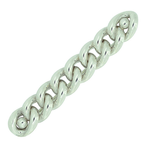 Silver Curb Link Bar