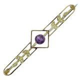 Amethyst & Seed Pearl Stock Pin