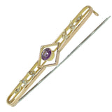 Amethyst & Seed Pearl Stock Pin