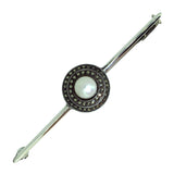 Single Pearl & Marcasite Stock Pin