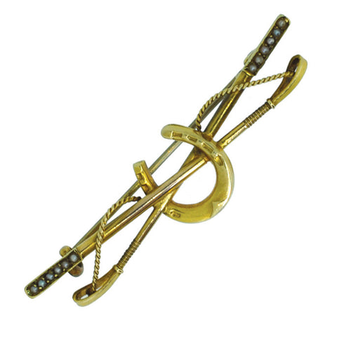 Whip & Horseshoe Stock Pin