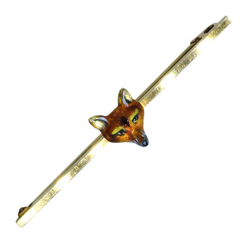 Enamel Fox Head Stock Pin