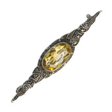 Citrine & Marcasite Stock Pin