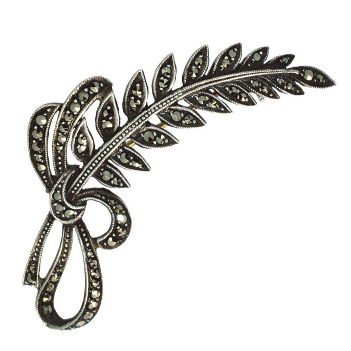 Marcasite Feather Stock Pin