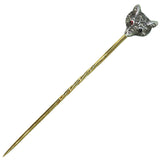 Diamond Fox Head Stick Pin