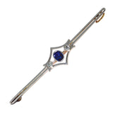 sapphire diamond stock pin