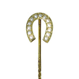 pearl horseshoe stick pin