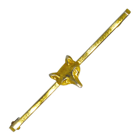 Gold Fox Head Stock Pin