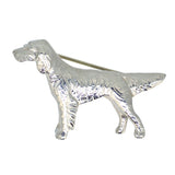 silver dog brooch