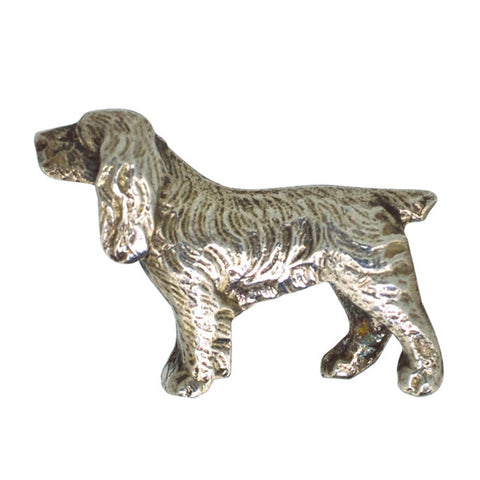 Silver Spaniel Dog Brooch