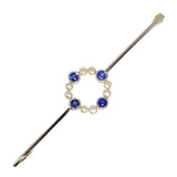 pearl and sapphire stock pin