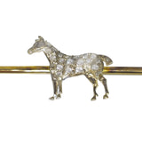 Diamond Set Horse Stock Pin