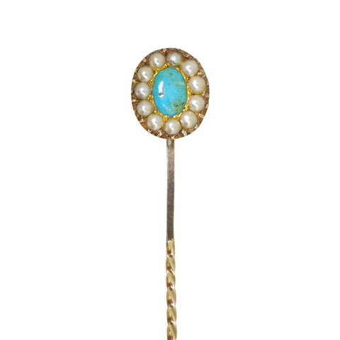 Pearl & Turquoise Stick Pin