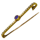 Amethyst & Pearl Stock Pin