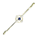 sapphire and pearl stock pin