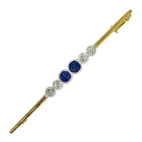 Sapphire & Diamond Stock Pin