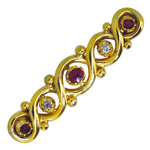 Ruby & Diamond Stock Pin