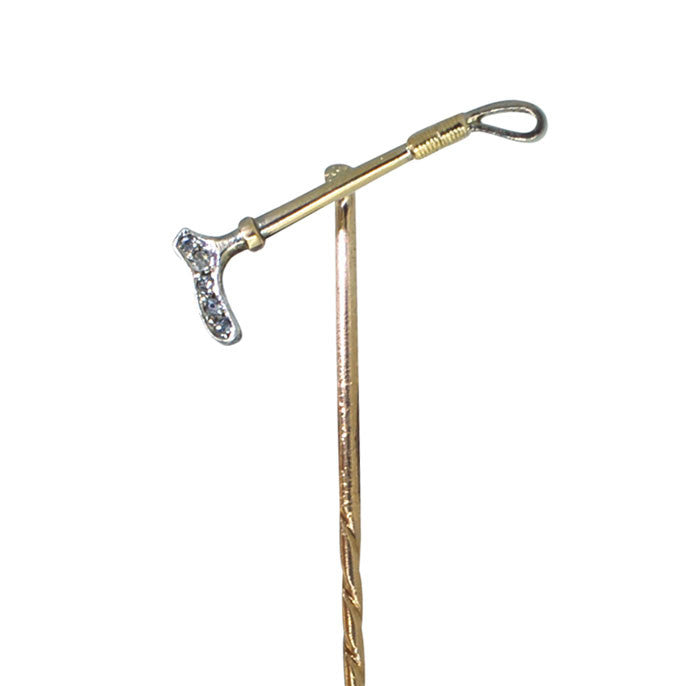 vintage hunting whip tie pin