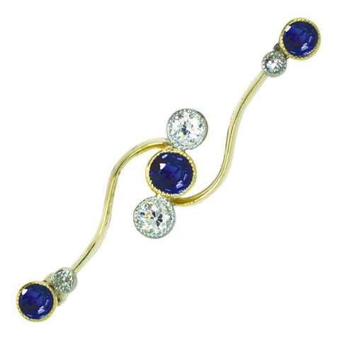 Diamond & Sapphire Stock Pin