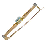 Aquamarine & Diamond Stock Pin