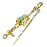 Turquoise Knot Stock Pin