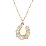 Pearl & Diamond Horse Shoe Necklace