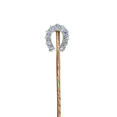 Diamond Horse Shoe Tie Pin