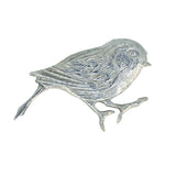 silver robin brooch