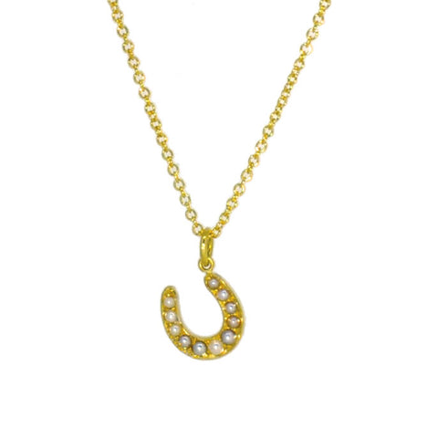 Pearl Horse Shoe Necklace