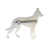 Silver Dog Brooch