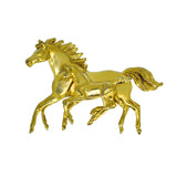 mare and foal brooch