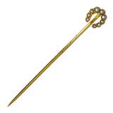 Pearl Horse Shoe Tie Pin