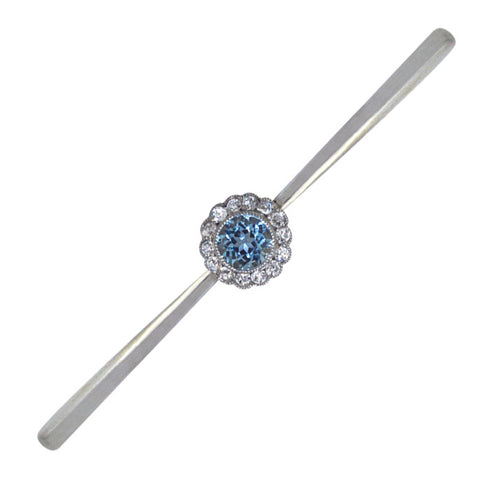 Diamond & Aquamarine Stock Pin