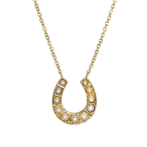 Pearl Horse Shoe Necklace