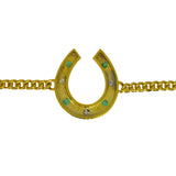 Emerald & Diamond Horse Shoe Bracelet