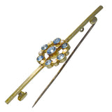 Aquamarine & Pearl Stock Pin