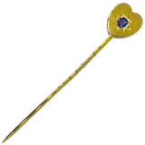 Sapphire Heart Stick Pin