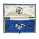 Blue Lace Agate & Diamond Stock Pin