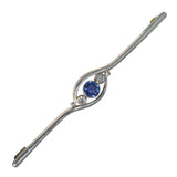 sapphire and diamond stock pin