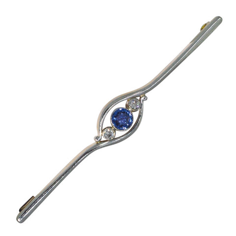 Sapphire & Diamond Stock Pin