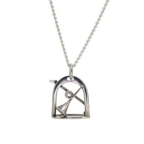 Silver Stirrup Iron Pendant