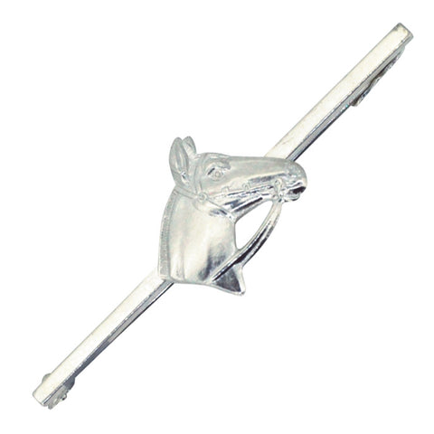 Silver Horse Head Stock Pin