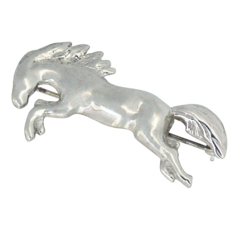 Silver Horse Brooch